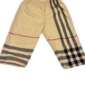 Burberry Beige and Navy Elastic Waistband - 12 mo.